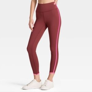 JoyLab Red & Pink 7/8 Leggings XS
